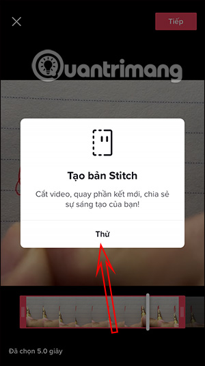 Cách dùng tính năng Stitch TikTok quay video - Ảnh minh hoạ 3