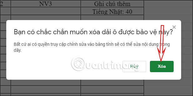 Cách khóa cột trong Google Sheets - Ảnh minh hoạ 8