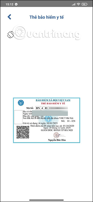 Hình ảnh thẻ BHYT