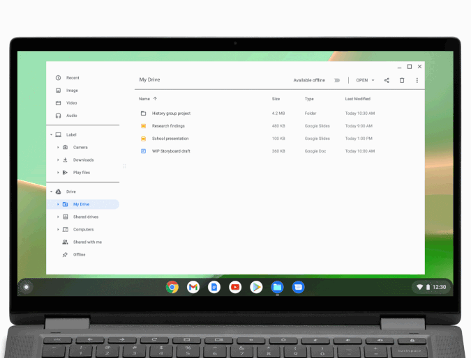 Ở ứng dụng Files, bạn có thể truy cập ngoại tuyến.
