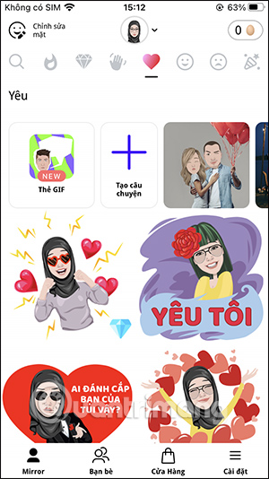 Selection of stickers 