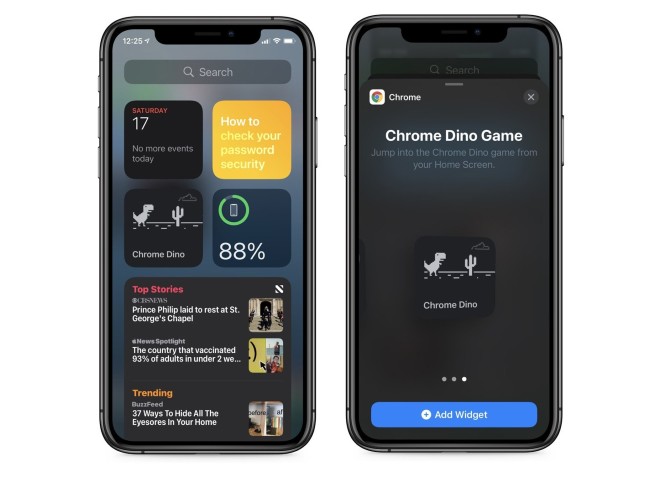 Widget game khủng long