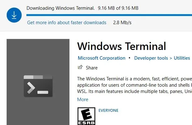 Download từ Microsoft Store