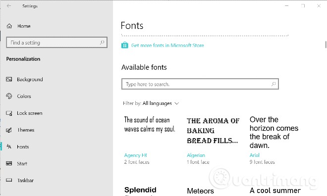 Làm thế nào để thay đổi font chữ Windows 10 mặc định - QuanTriMang.com
