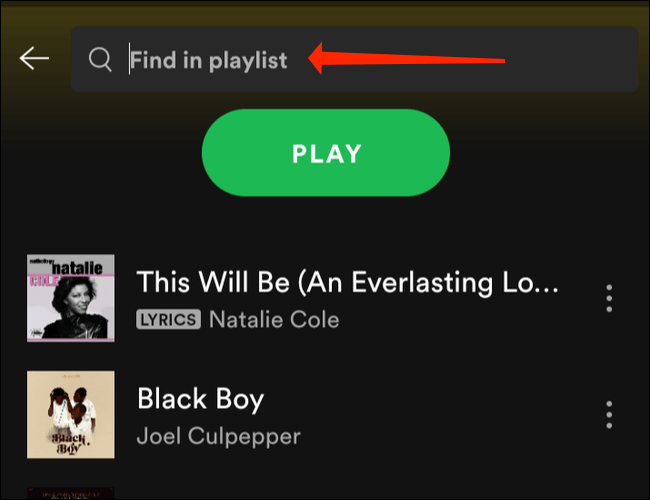 Nhấn vào “Find in playlist” một lần nữa