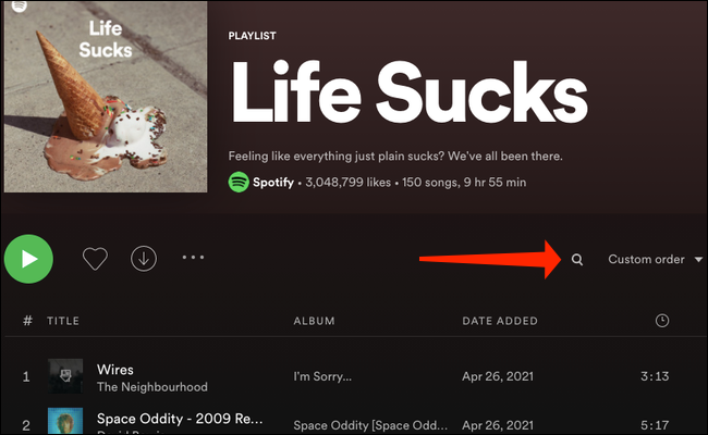 Mở bất kỳ playlist nào