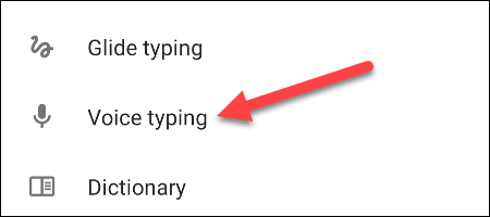 Bấm chọn “Voice Typing”