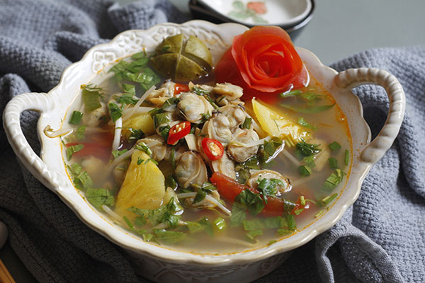 Canh ngao nấu dứa