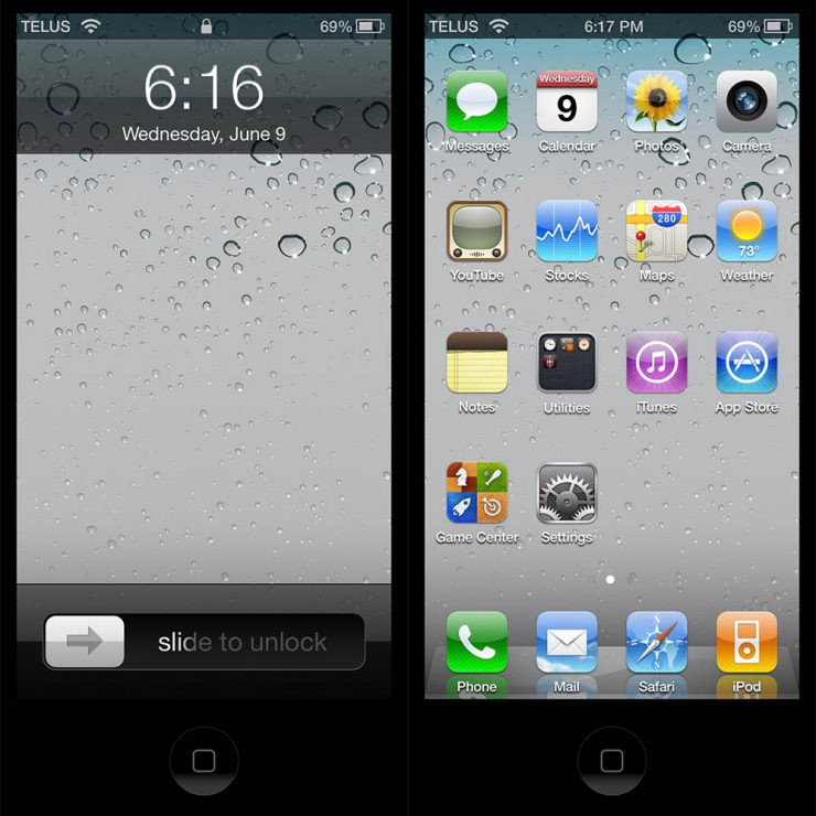 Giao diện iPhone khi người dùng cài iOS 4.