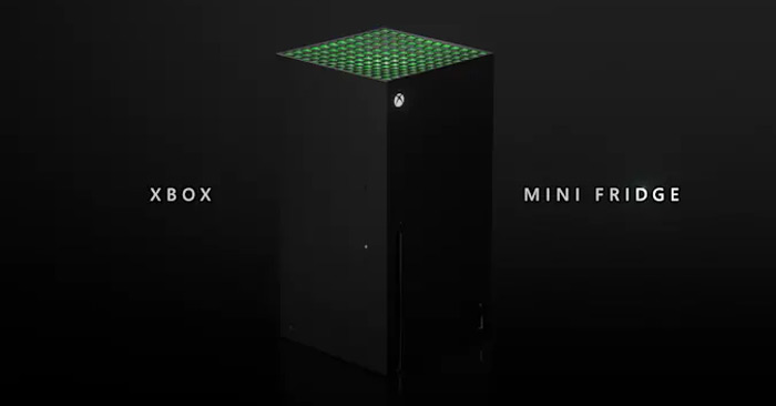 Hình dáng chiếc tủ lạnh mini Xbox.