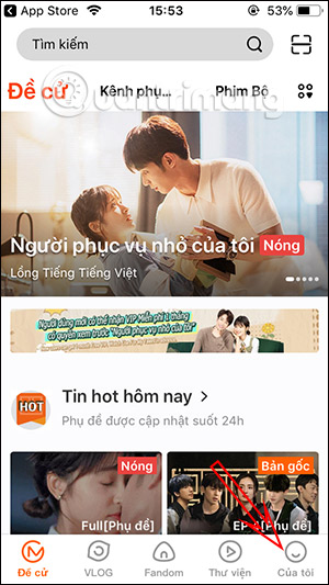 Giao diện ứng dụng