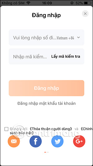 Nhập thông tin