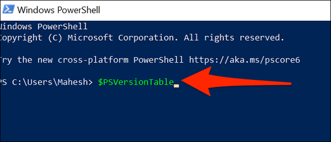 Cách kiểm tra phiên bản PowerShell trong Windows 10