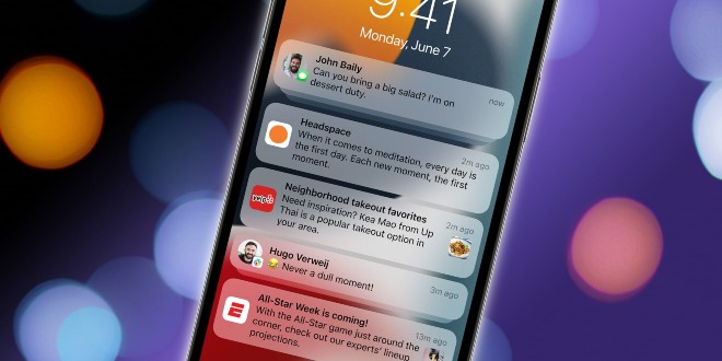 Thông báo của iOS 15 có góc bo tròn hơn so với iOS 14