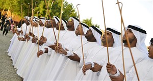 Liwa, bản nhạc được chơi đêm qua trên khán đài UAE, là một trong những điệu múa dân gian độc đáo ở Dubai