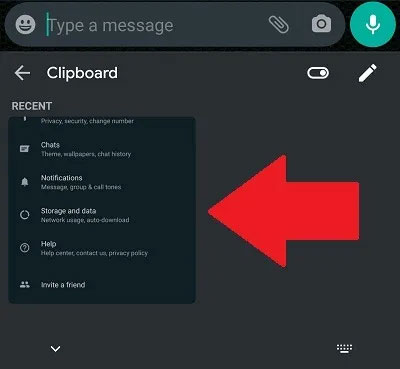 Ảnh sẽ được hiển thị trên menu “Clipboard”