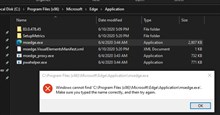Cách sửa lỗi Windows không thể tìm thấy msedge.exe