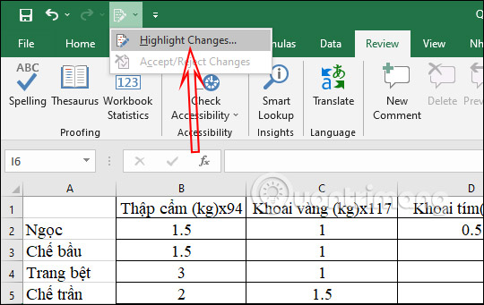 Cách dùng Track Changes trong Excel - Ảnh minh hoạ 3