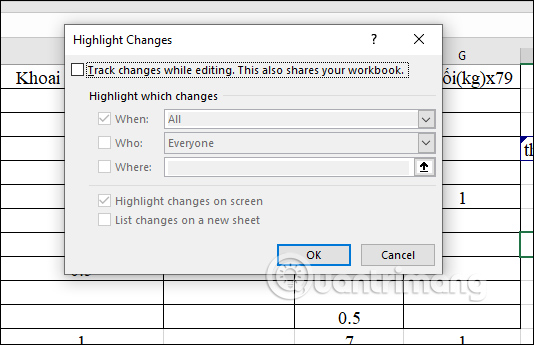 Cách dùng Track Changes trong Excel - Ảnh minh hoạ 6