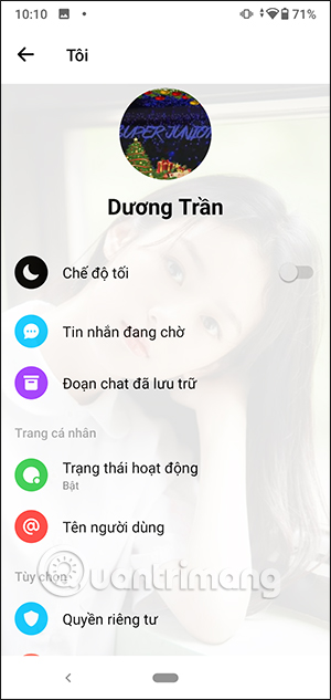 Messenger Android tiếng Việt 