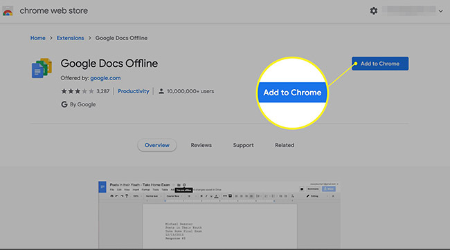 Tải xuống plugin Google Doc Offline