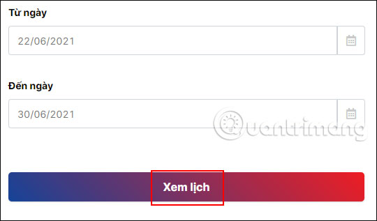 Xem lịch cắt