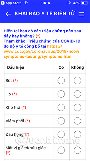 Khi báo thông tin dịch tễ
