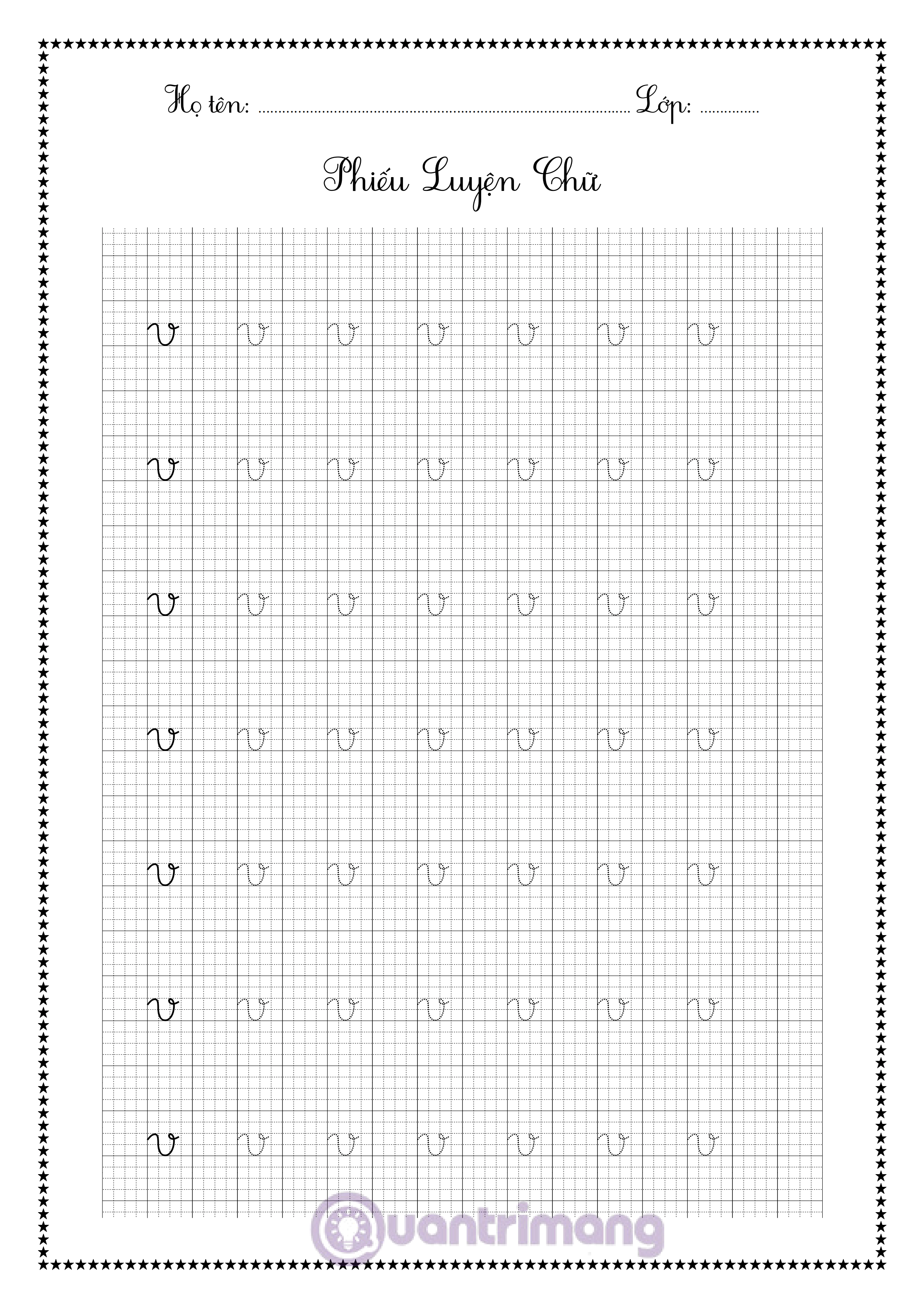 Mẫu tập tô chữ cái cho bé 5 tuổi bản đẹp - QuanTriMang.com