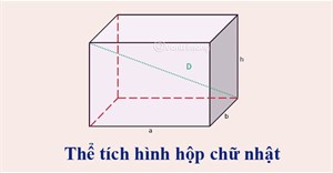 Công thức tính thể tích khối hộp chữ nhật