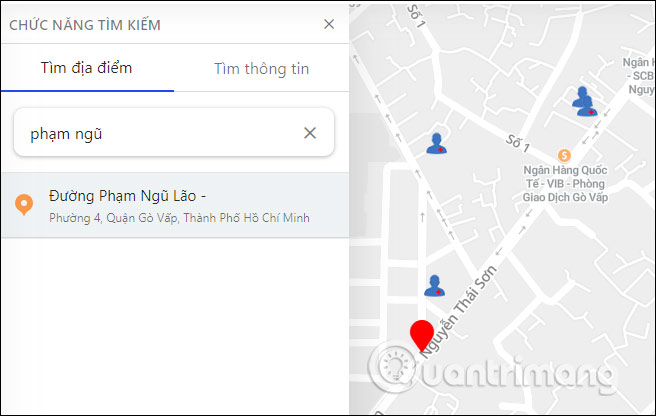 Search in specific area