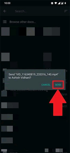 Nhấn nút “Send”
