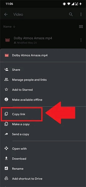Nhấn vào “Copy link”