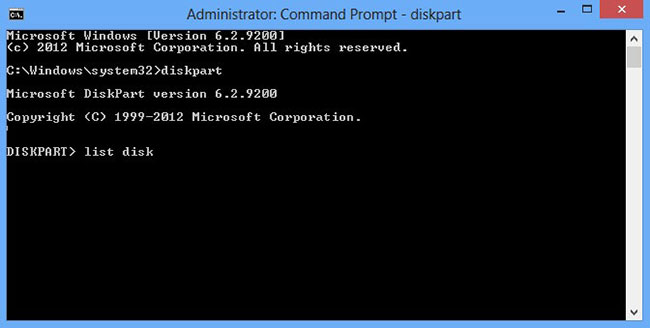 Nhập list disk