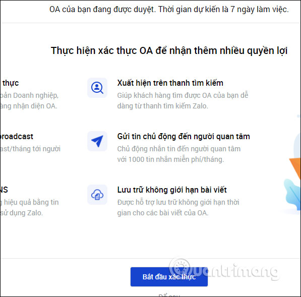 xác minh tài khoản