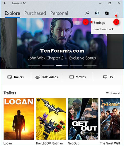 How To Enable Disable Full Screen Play In Movies Tv App On Windows 10