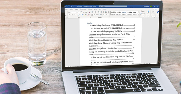 Cách tạo mục lục trong Word tự động cho Word 2007, 2010, 2016 và 2019