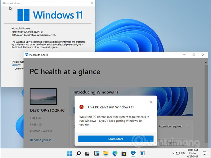 PC Health Check says the machine is not eligible to install Win 11 even though it has already been installed