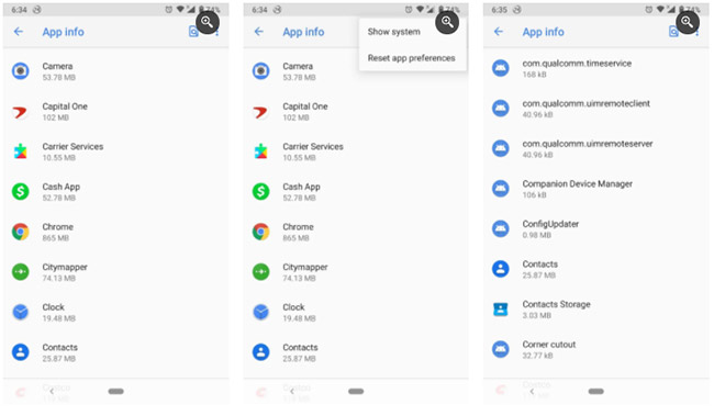 Xóa cache và bộ nhớ của ứng dụng Contacts storage và Google Contacts sync