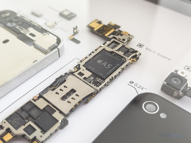 Bộ vi xử lý Apple A5 do chính hãng sản xuất.