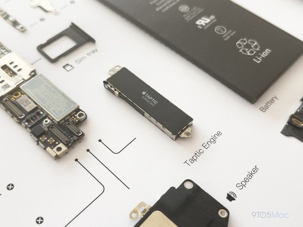 Taptic Engine - bộ rung này đã thay đổi trải nghiệm người dùng, góp phần vào quá trình Apple loại bỏ phím Home vật lý thành phím Home cứng trên iPhone 7.