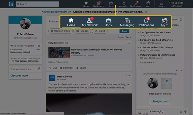 LinkedIn cung cấp rất nhiều tính năng hữu ích