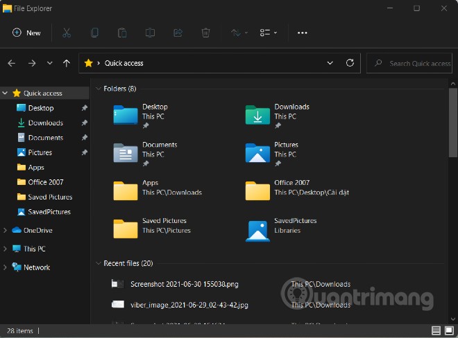 File Explorer mới trên Windows 11