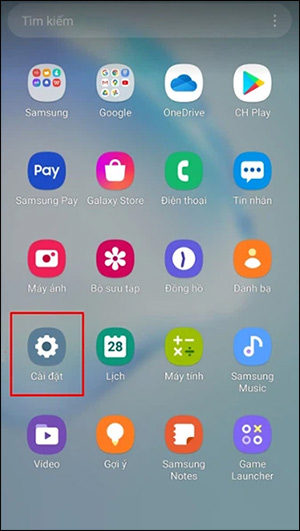Cài đặt Samsung