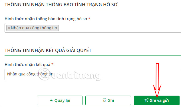 Gửi hồ sơ