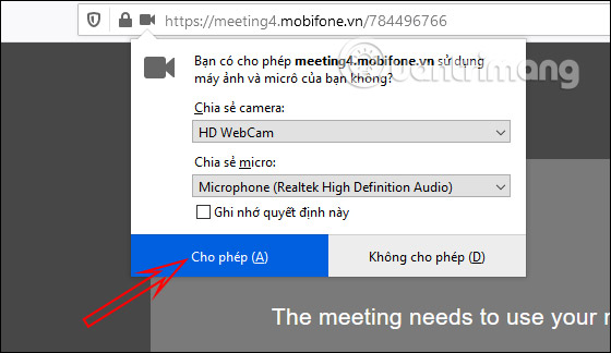 Dùng mic và camera