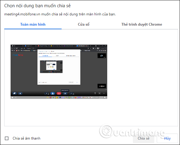Chia sẻ màn hình