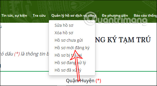 Tra cứu hồ sơ đăng ký