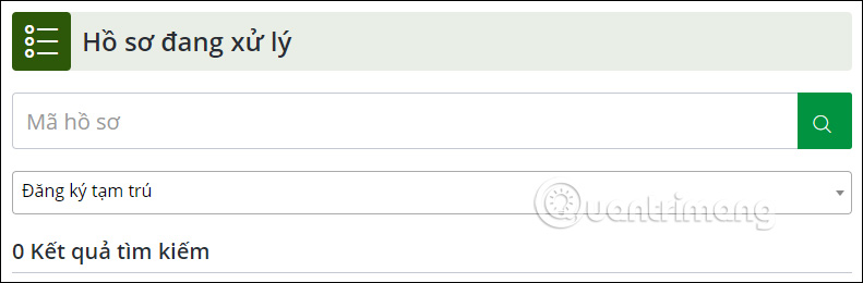 Hồ sơ đang xử lý 