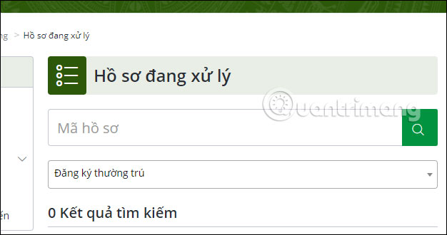 Hồ sơ đang xử lý