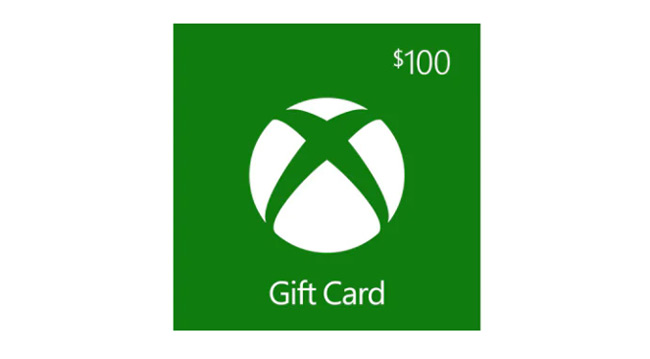 Thẻ quà tặng trị giá 100 USD của Microsoft.
